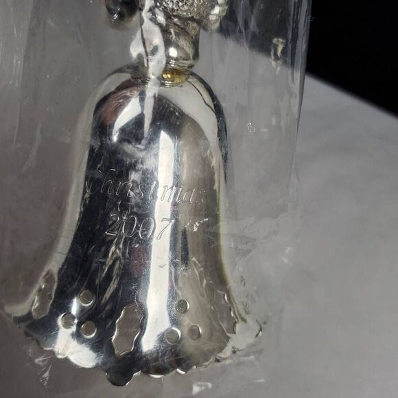 LivingQuarters Santa Bell Silver Plated 2007 with Box - Picture 4 of 5